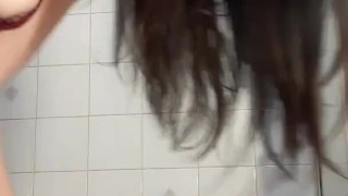 Washing the floor in my bra