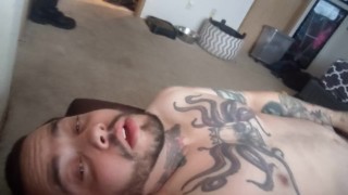 Tattooed Guy Masturbating