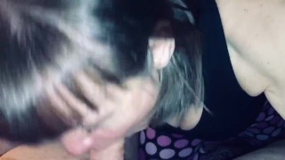 Mature cougar wife love’s sucking dick dry and showing cum in mouth. 