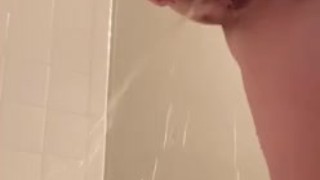 RISKY quick piss in model home bathroom 