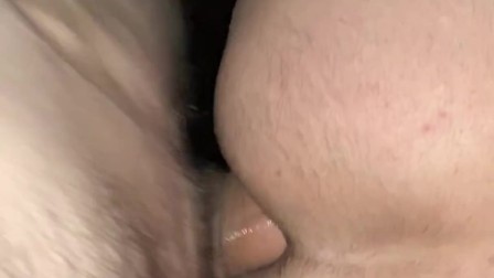 23cm monster cock gets full ass filled with cum! The cum flows out of the ass.