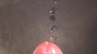 Big cumshot over the floor (7 squirts of cum)