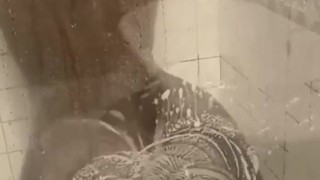 Ebony soapy ass