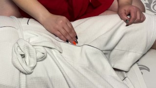 "CUM for ME" vibrating orgasm denial handjob with a demand to cum in the end.