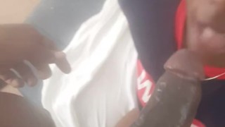 Ebony teen sucks bbc