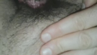 Licking hairy pussy