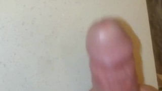 Hot Teen Masturbating Huge Cock Blows Cumshot on Stepmoms Counter