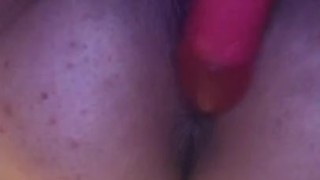 BBW fucking wet pussy with toy and spreading her asshole