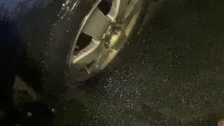 This car keeps parking in my spot so I Power Pissed on it like the filthy little Piss Slut I am
