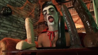 Phillip Smith dracula licks and sucks pink dildo...