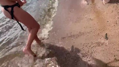 People saw us shooting porn on a public beach