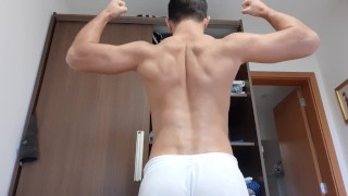 You need a real Alpha Male - cocky guy flexing