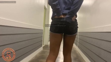 Ebony Booty Shorts & Public Wedgies Teaser