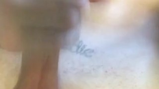 Wank on belly