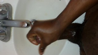 I'm so horny,Gf not with it so I turned the shower on ..trying not get caught.