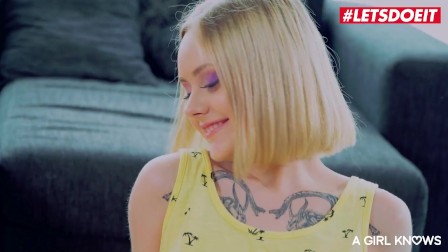 AGirlKnows - Rebecca Volpetti Romanian teen Erotic Lesbian Threesome With Friends - LETSDOEIT