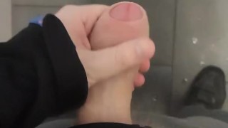 Public restroom jerking