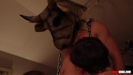 Jack Valor and Levi Hatter Get Dicked Down by Horned Monster TOP for Halloween!!! BAREBACK