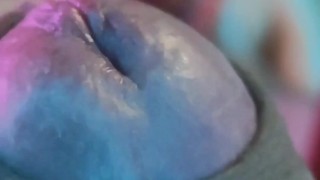 Sexy, romantic, colorful Saturday night masturbation with intense cumshots at the end 