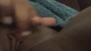 Clit jumping orgasm with Ebony teen