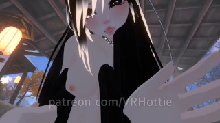 Nude Dragon Girl Face Rides You At Hot Spring White Black Hair Tail Play Sensual POV Lap Dance