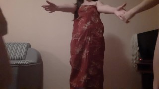 Вылизывают под платьем мою киску и попку. Бурный оргазм - lesbian_illusion