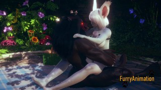 Furry Hentai - Devil Wolf Fucks Rabbit