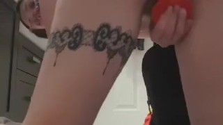 Tattooed Slut Fucking Herself