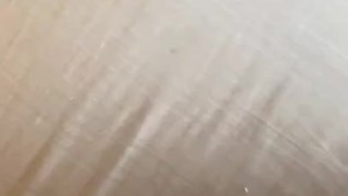Guy with thick cock cumming on bed