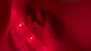 Festive pussy tease through panties then I give you a peek