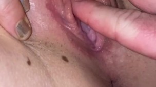 MILF  all prepped & lubed up to take on Double Vaginal Penetration for the 1st time w/ 2 dildos