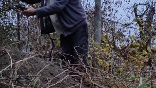 I am pruning the grapes.