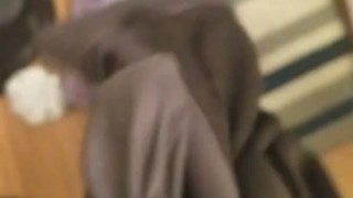 Almost caught jerking off with sister's gf's shorts 