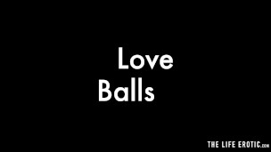 Kinky asian beauty sticks love balls in her pussy to masturbate