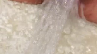 Huge Swollen Clit Cums Hard With Showerhead 