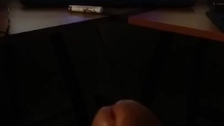 Stroking my cock to some hentai