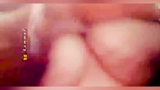 Sexy 19yo asian babe plays with big tits for daddy 