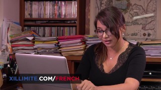 Two sexy French brunettes for one lucky guy
