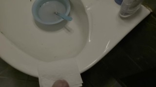 Big white dick jerking off