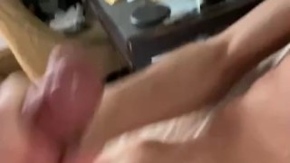 Massive cock and verbal cumshot 