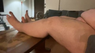 A little striptease upon entry and footjob demo on a big dildo, in honour of 5 million views!