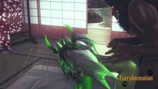 Furry Yaoi - Demond Wolf & Dragon Yiff 2/2