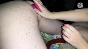 Femdom.Double anal fisting. Dildo and hand in the ass at the same time. Huge butt plug