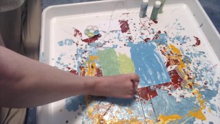 My first painting using my feet
