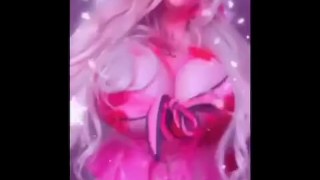 Christmas bimbo twerks her plastic slut body