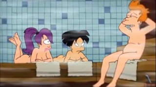 Amy Wong Flashing Her Tits in the Sauna - Futurama Hentai Animated / Cartoon Porn
