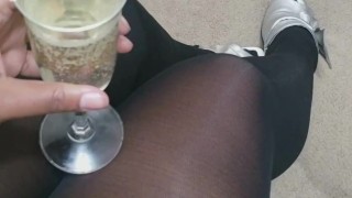 Drinking Champagne in my Stockings