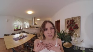 VR BANGERS Sweet European Babe Shows You Best Fuck Tricks VR Porn
