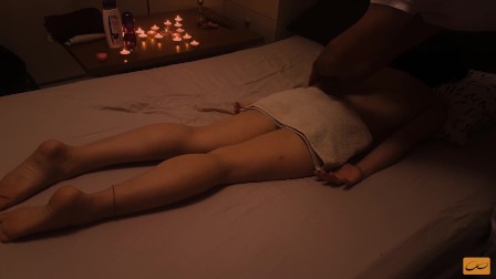 Sensual oil massage turns to fuck and makes me cum - Nuru thai orgasm - Body cumshot