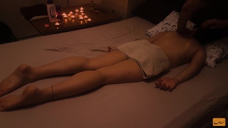 Sensual oil massage turns to fuck and makes me cum - Nuru thai orgasm - Body cumshot